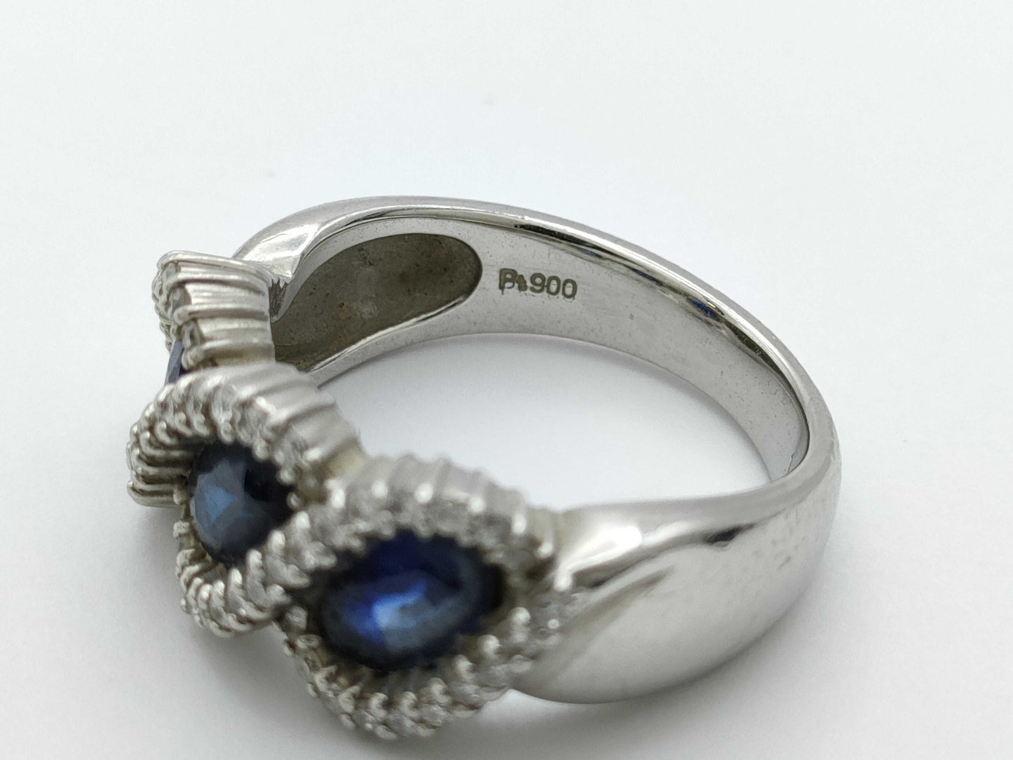 S1.50ct D0.35ct Pt900 10.6g Ring
