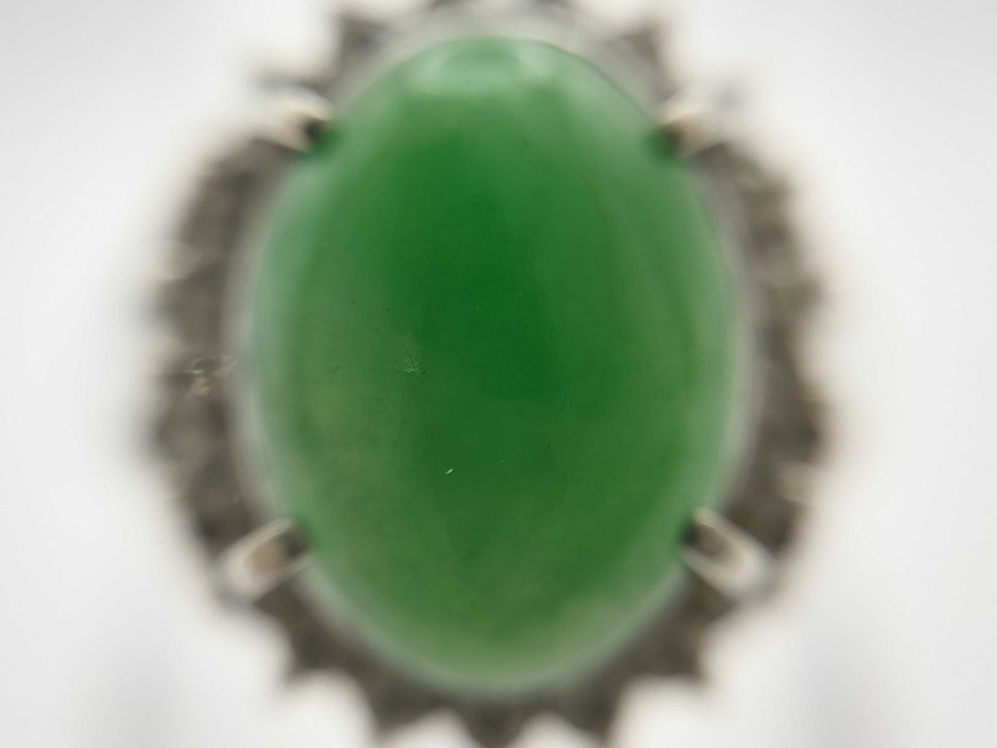 Jade D0.35ct Pt900 7.3g Ring