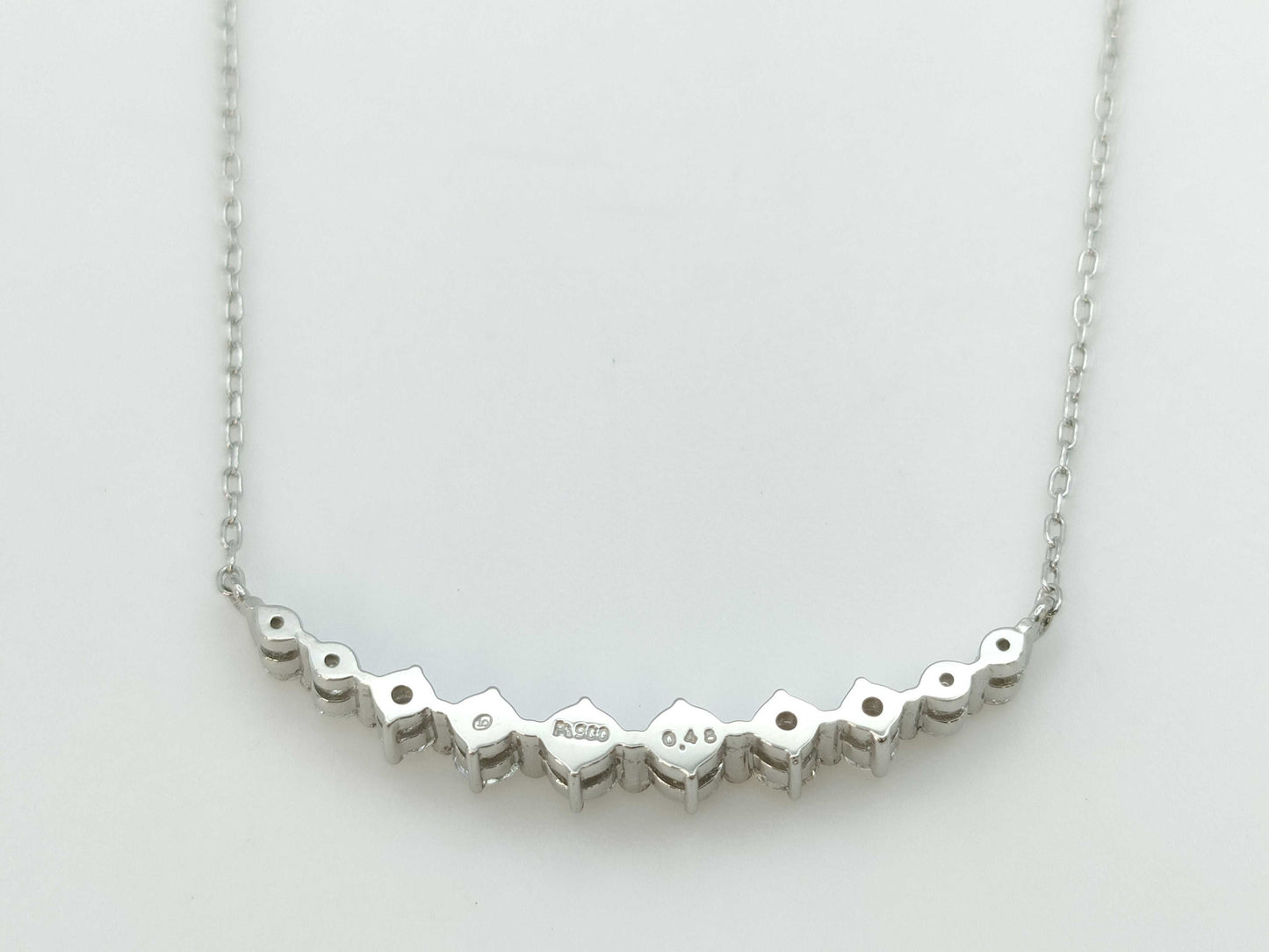 D0.48ct Pt900/850 3.2g Necklace