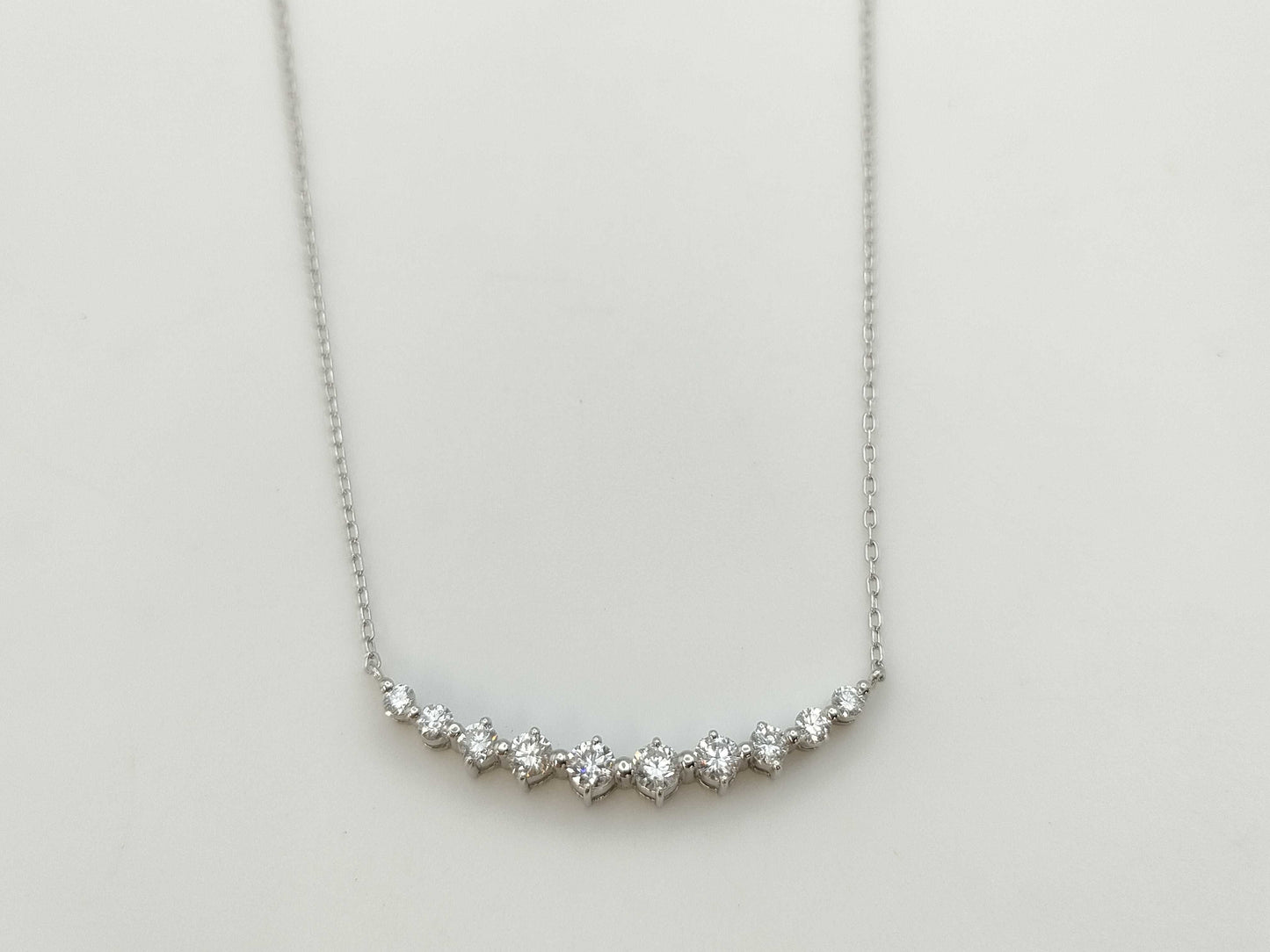 D0.48ct Pt900/850 3.2g Necklace