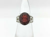 Garnet D0.02ct Pt900 9.4g Ring