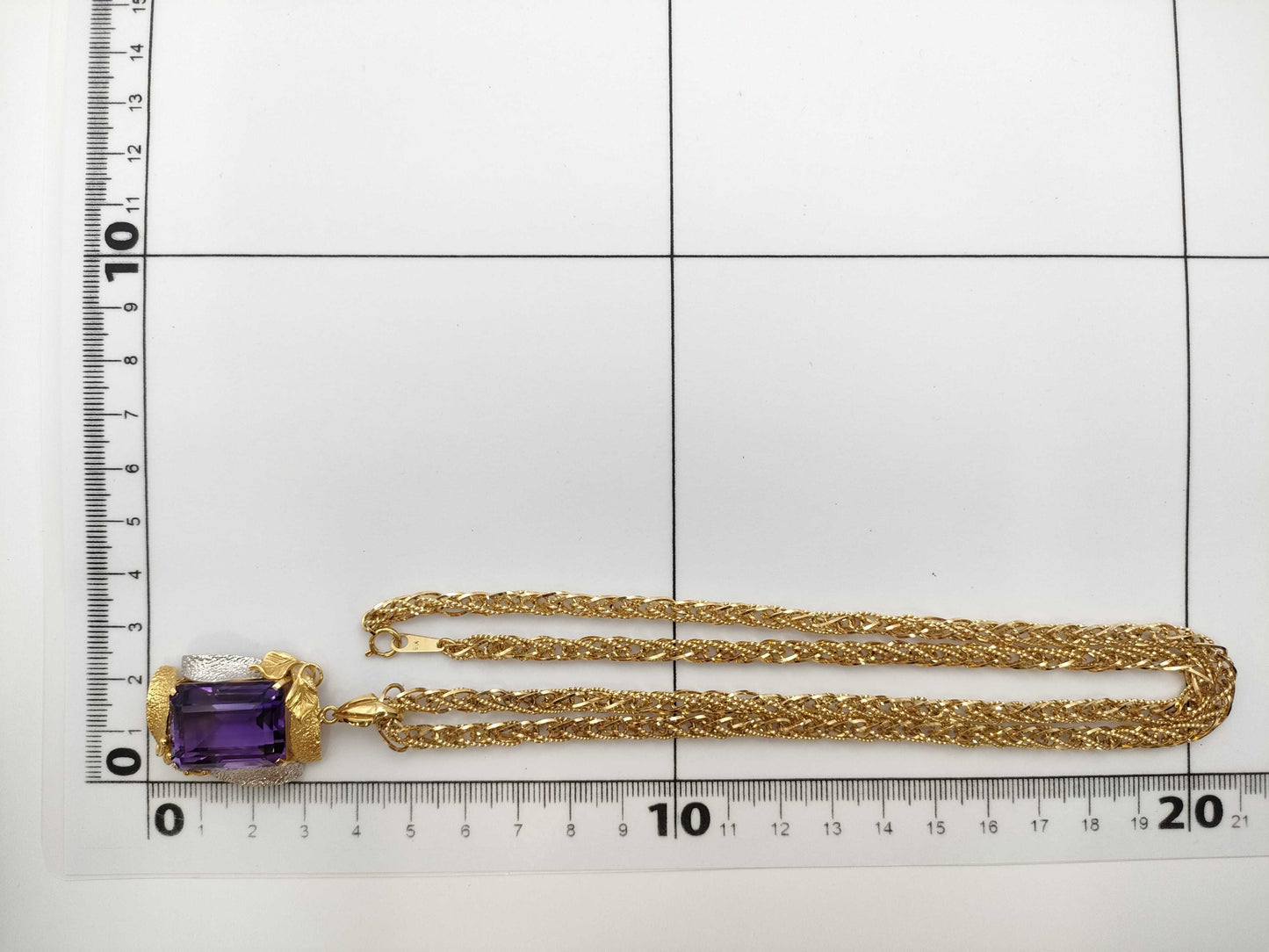AM24.88ct K18/Pt900 42.9g Necklace