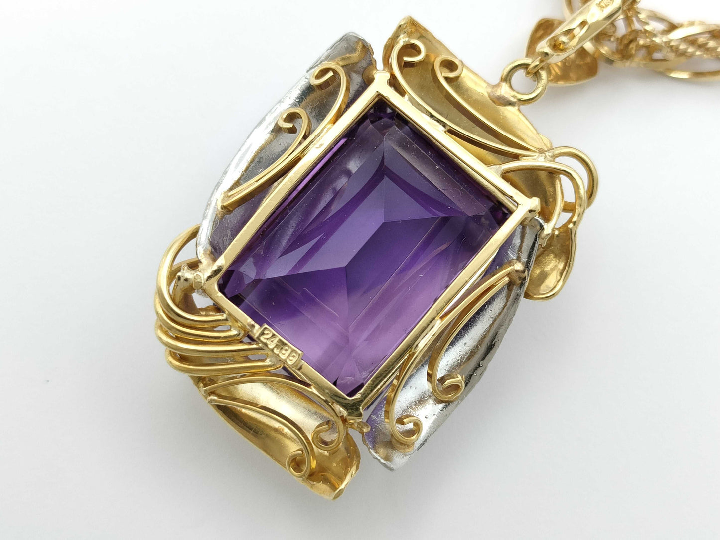 AM24.88ct K18/Pt900 42.9g Necklace