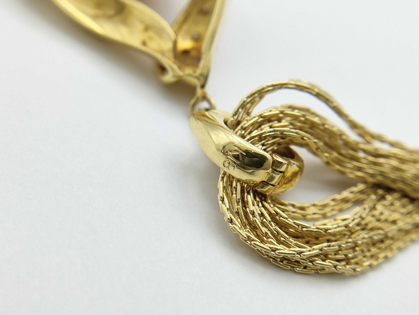 Mabe Pearl Necklace, Diameter: Approx. 13.8mm, D0.04ct, 750, 37.5g
