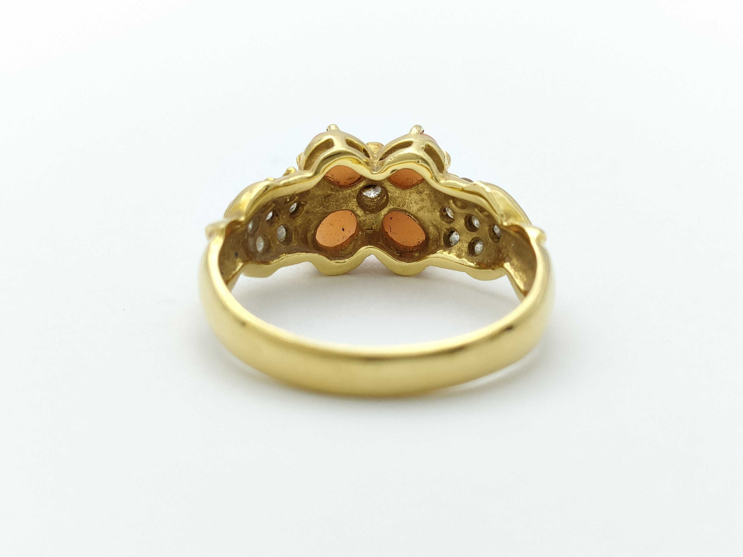 Colored Stone D0.33ct K18 4.2g Ring