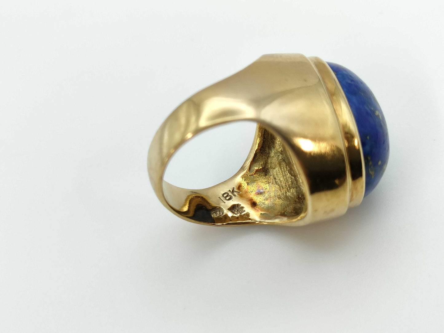 Lapis Lazuli Ring, 13.4mm x 18.2mm, 18K Gold, 15.0g