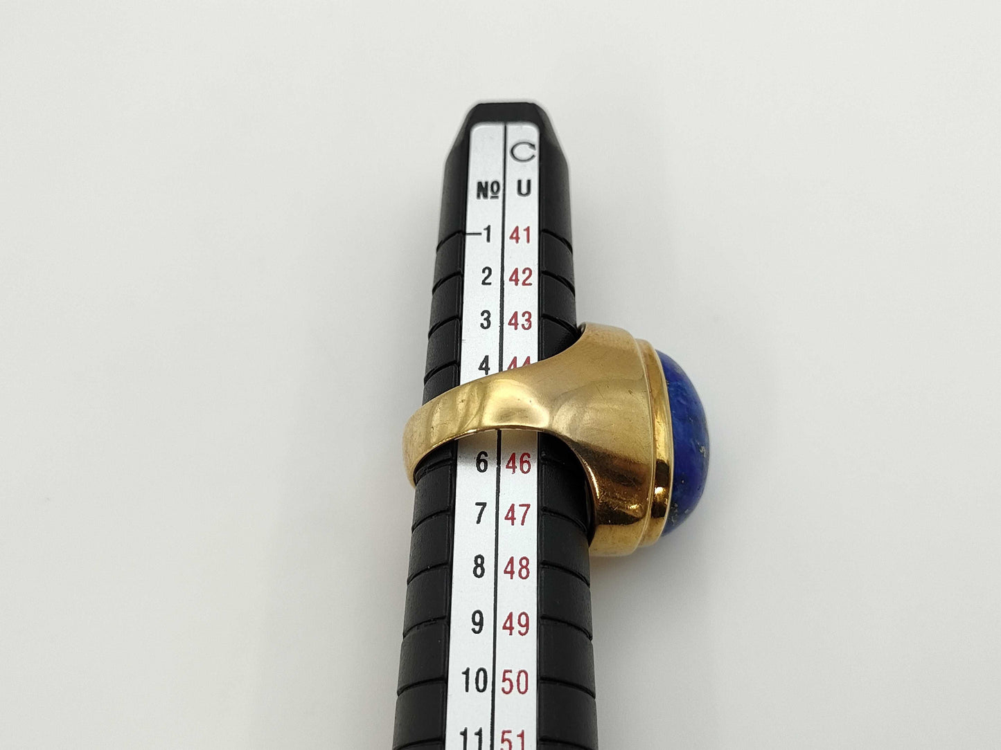 Lapis Lazuli Ring, 13.4mm x 18.2mm, 18K Gold, 15.0g