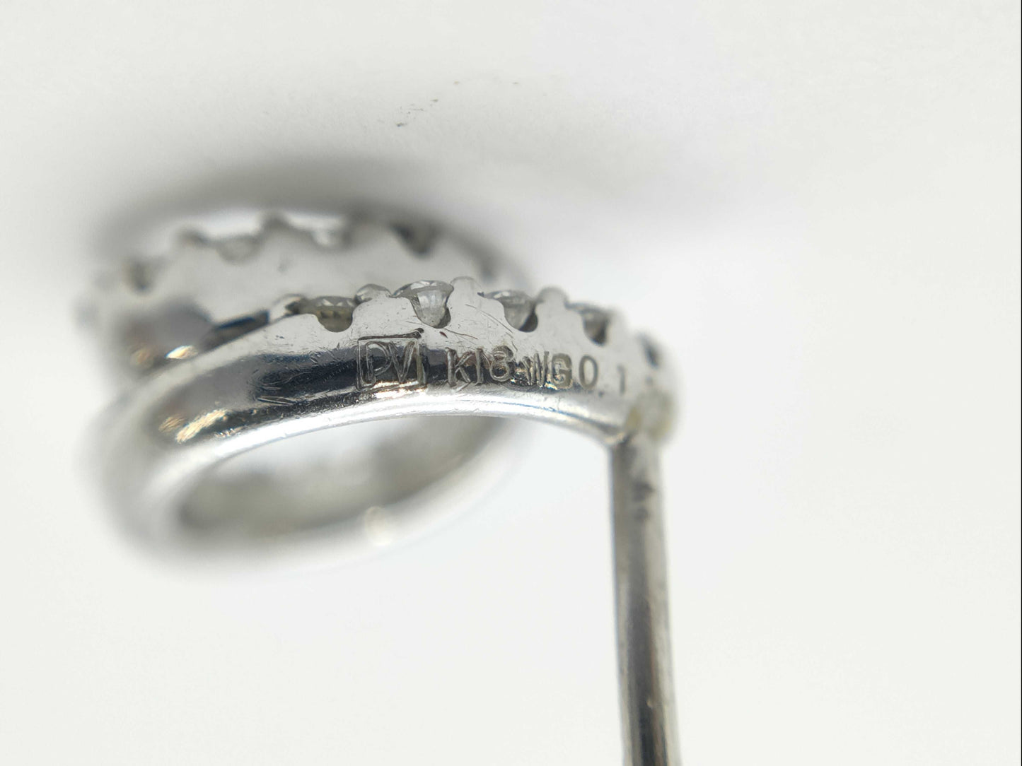 Ponte Vecchio D0.12ct K18WG 1.2g Earrings