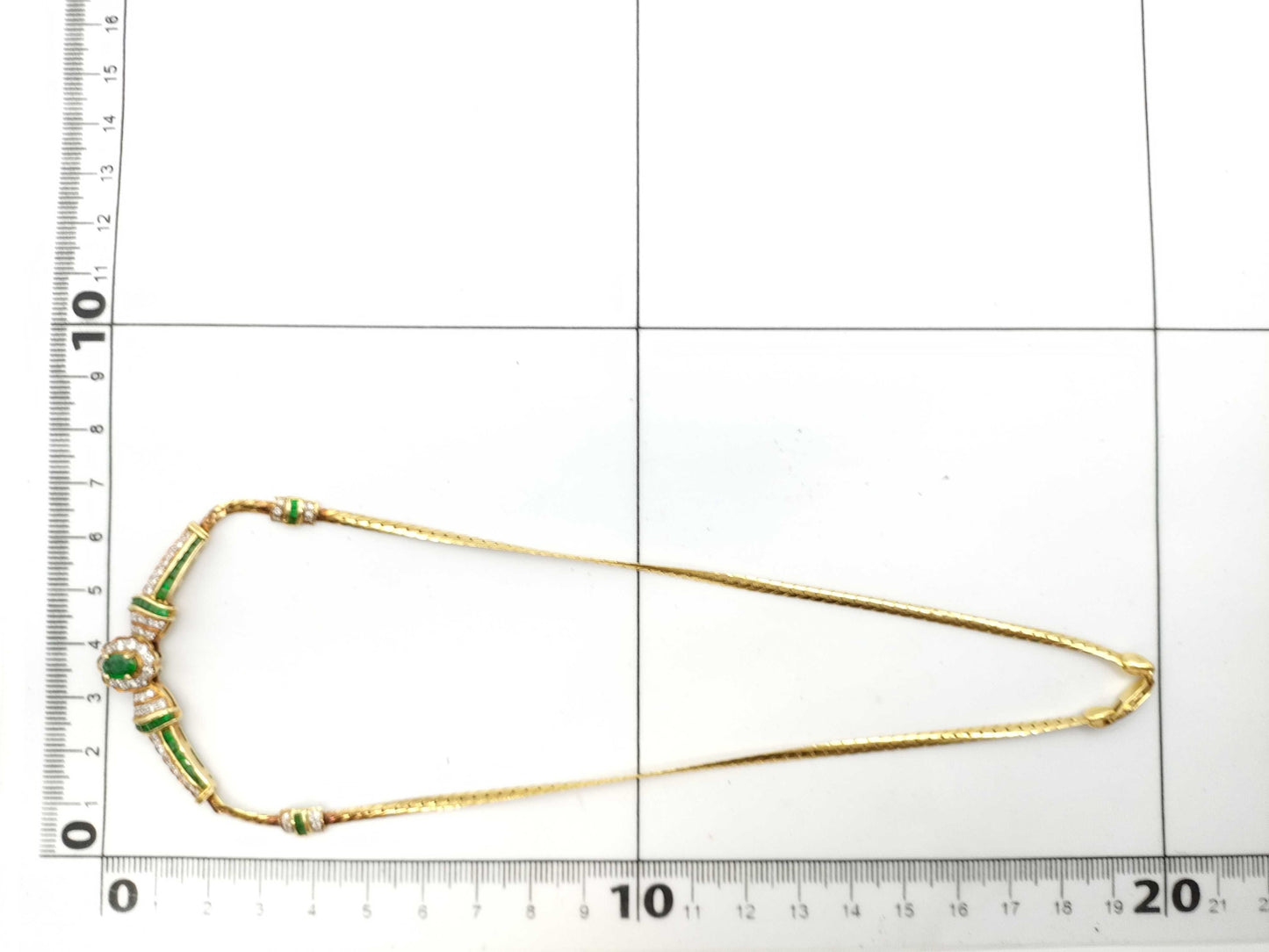 E0.51/1.01ct D0.97ct K18 15.8g Necklace