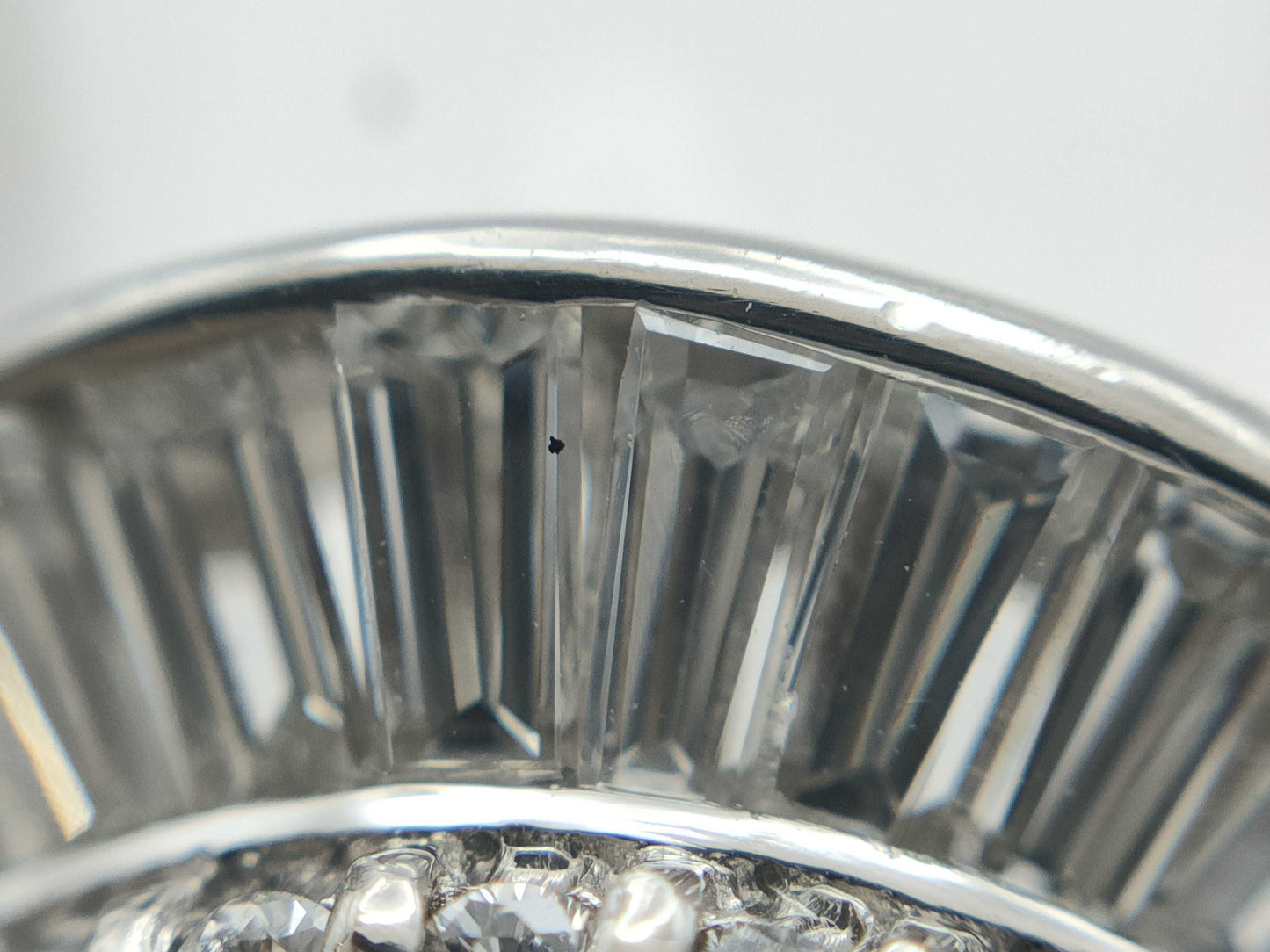 Pearl Ring, Diameter: Approx. 14.3mm, D1.95ct, Pt900, 19.4g