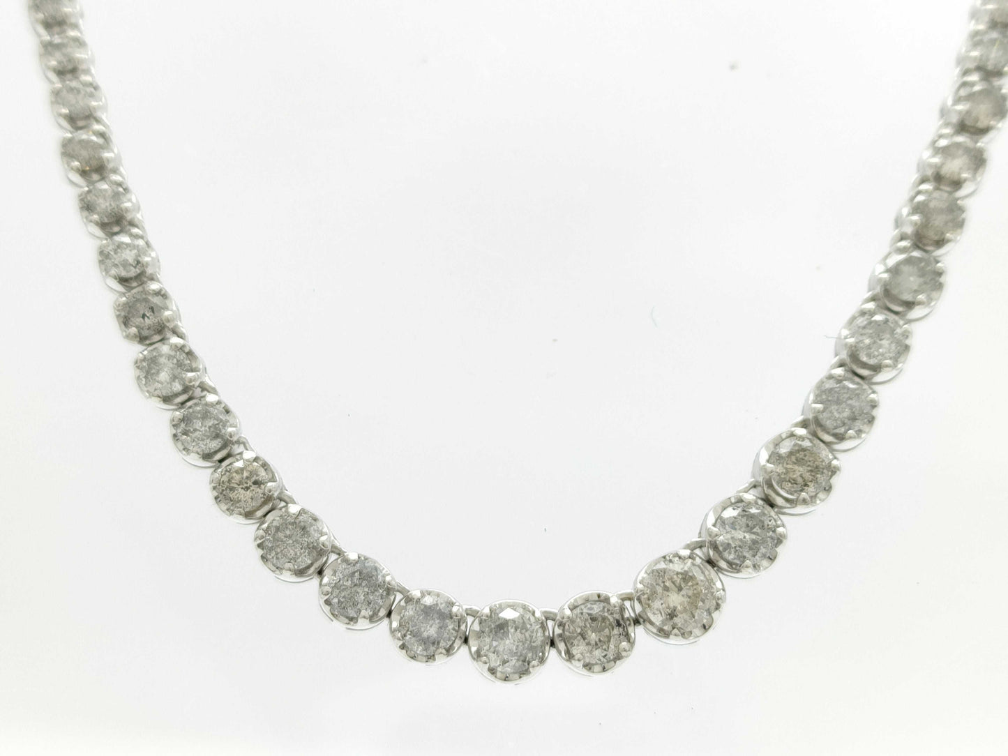 D3.0ct K18WG 13.2g Necklace
