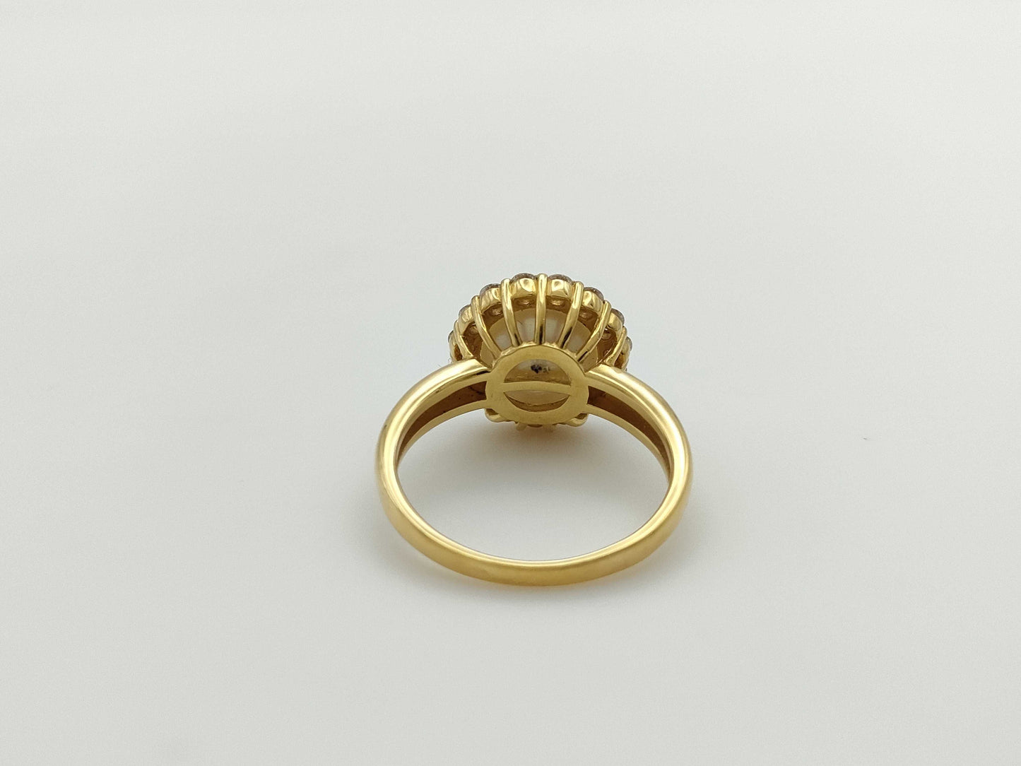 Pearl, Diameter: Approx. 8.2mm, D0.43ct, 18K Gold, 4.4g, Ring