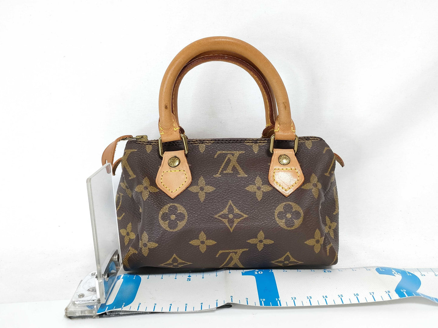 LOUIS VUITTON RFID Unverifiable, Serial Unverifiable, Monogram Louis Vuitton Mini Speedy Monogram Pouch with Tag, No ST