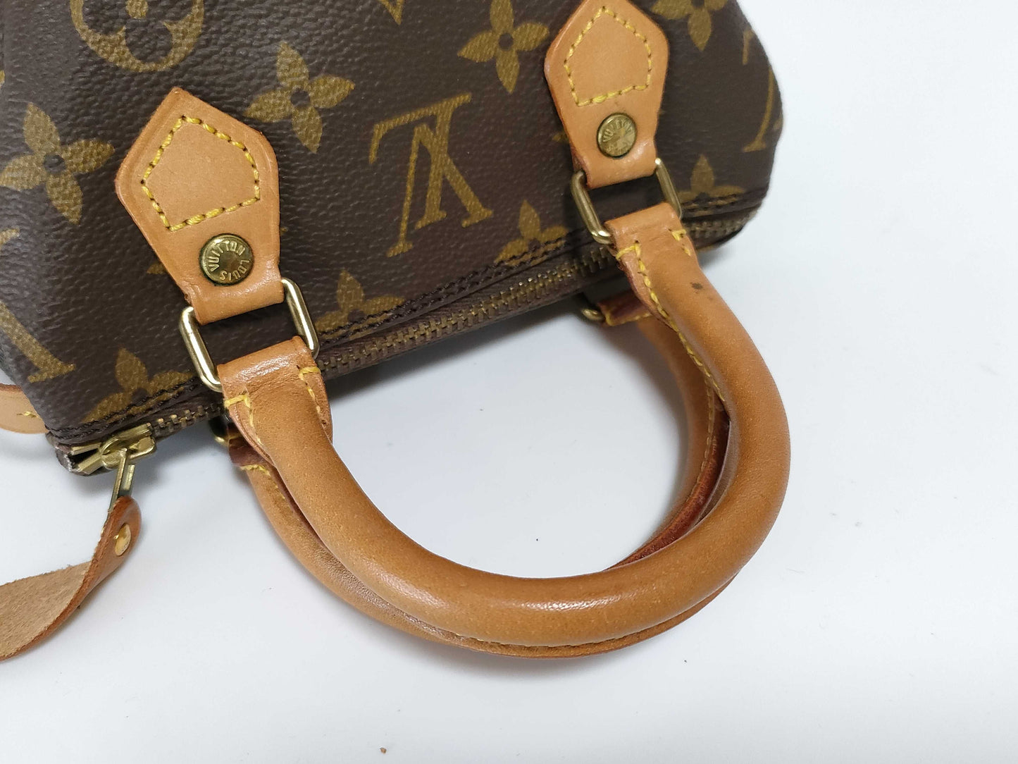 LOUIS VUITTON RFID Unverifiable, Serial Unverifiable, Monogram Louis Vuitton Mini Speedy Monogram Pouch with Tag, No ST