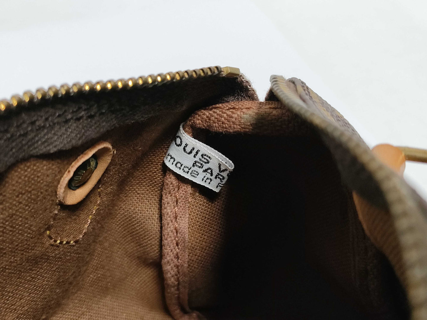 LOUIS VUITTON RFID Unverifiable, Serial Unverifiable, Monogram Louis Vuitton Mini Speedy Monogram Pouch with Tag, No ST