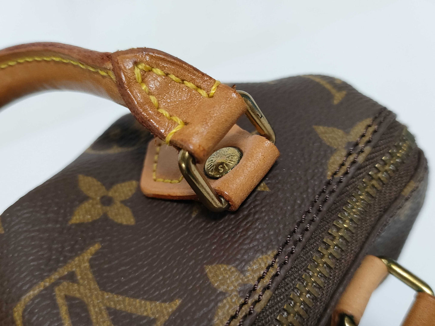 LOUIS VUITTON RFID Unverifiable, Serial Unverifiable, Monogram Louis Vuitton Mini Speedy Monogram Pouch with Tag, No ST