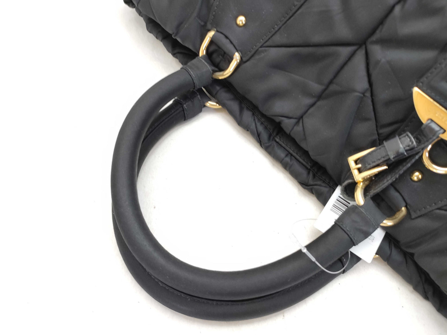PRADA Prada Handbag Quilted Nylon Black BN1543 Handbag