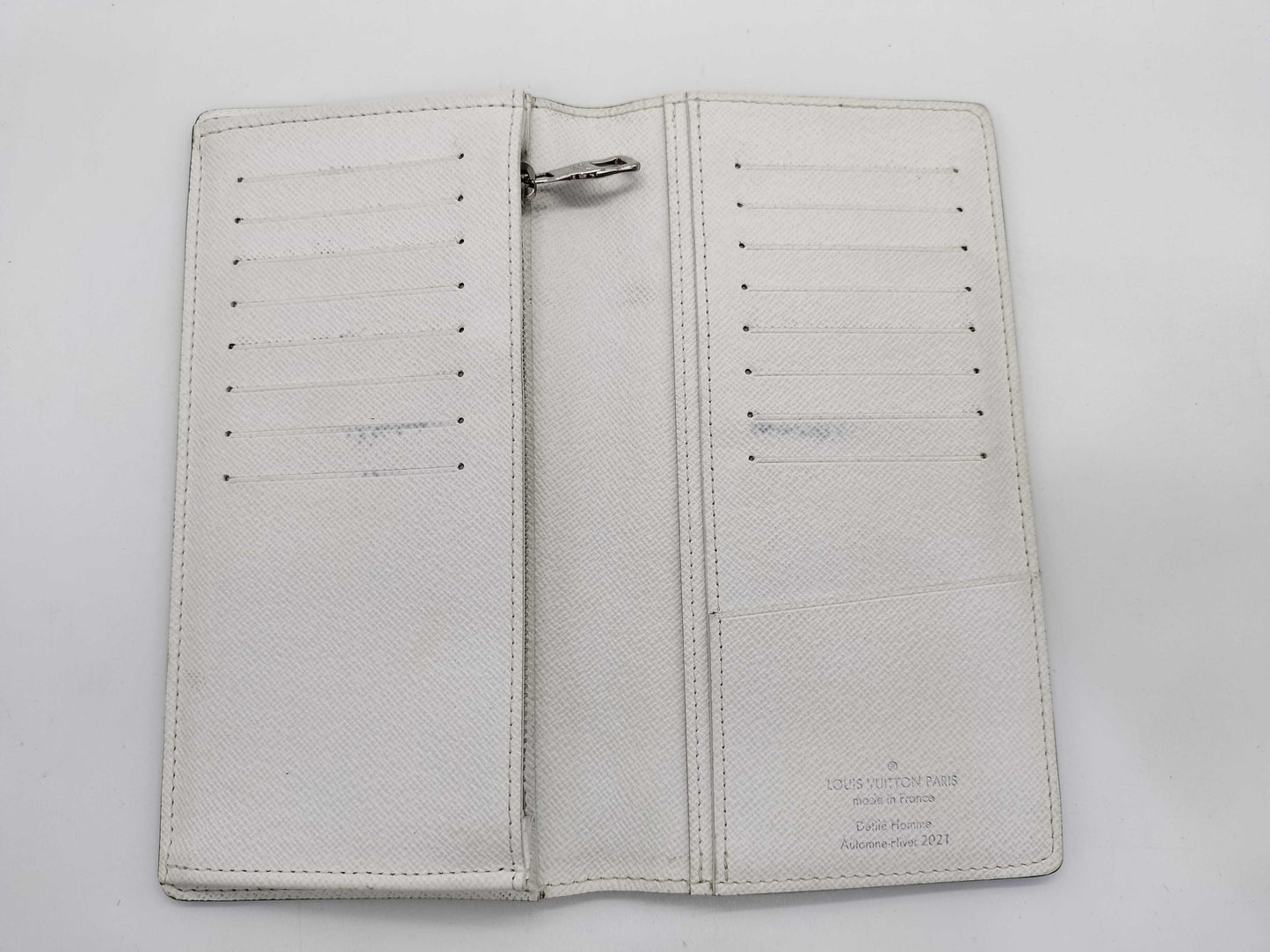 LOUIS VUITTON RFID Verified Louis Vuitton Everyday LV Portefeuille Brazza Long Wallet Green Wallet