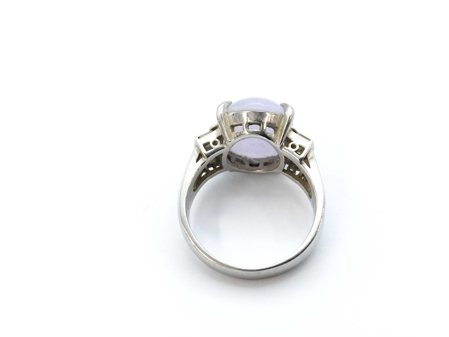 Jade 7.37ct D0.36ct PT900 9.7g Ring