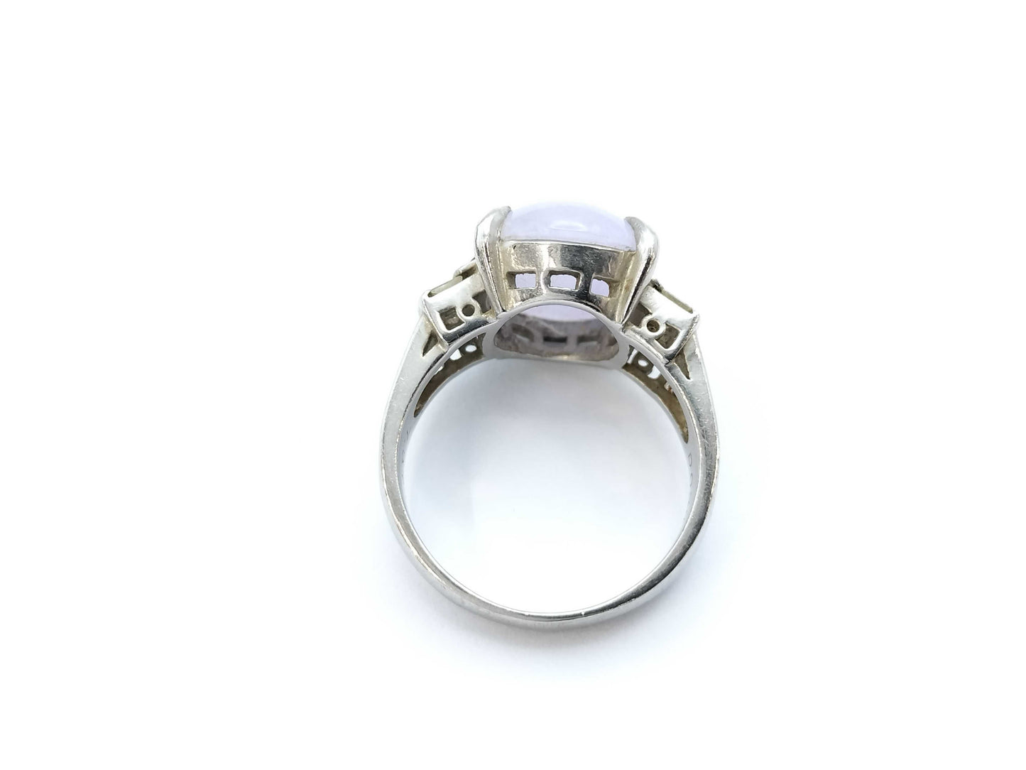 Jade 7.37ct D0.36ct PT900 9.7g Ring