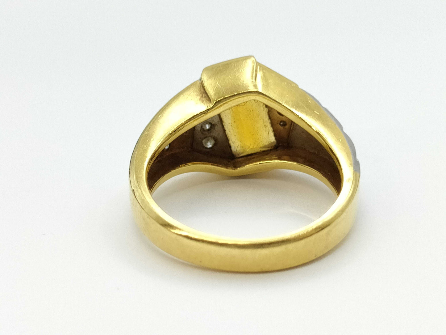 Colored Stone D0.11ct K18/PT900 6.7g Ring