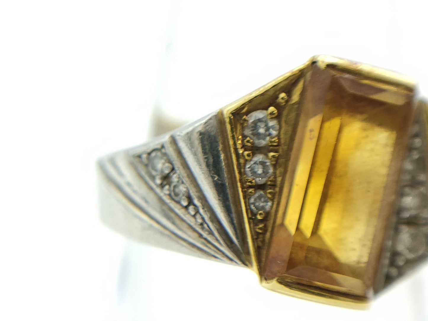 Colored Stone D0.11ct K18/PT900 6.7g Ring