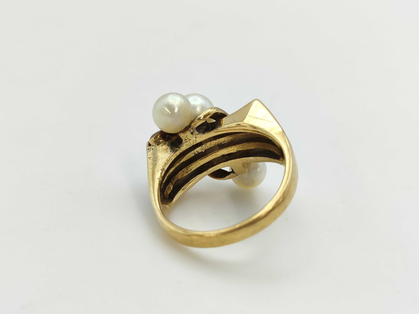 MIKIMOTO Pearl Ring, Diameter 5.3-6.0mm, 14K Gold, 7.6g
