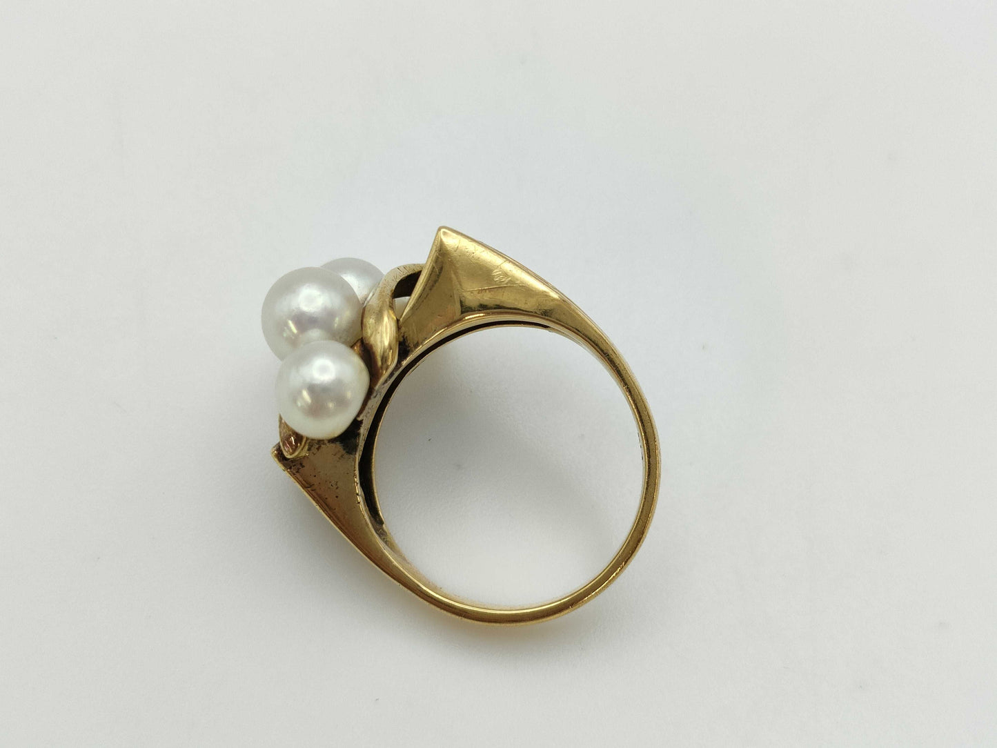 MIKIMOTO Pearl Ring, Diameter 5.3-6.0mm, 14K Gold, 7.6g