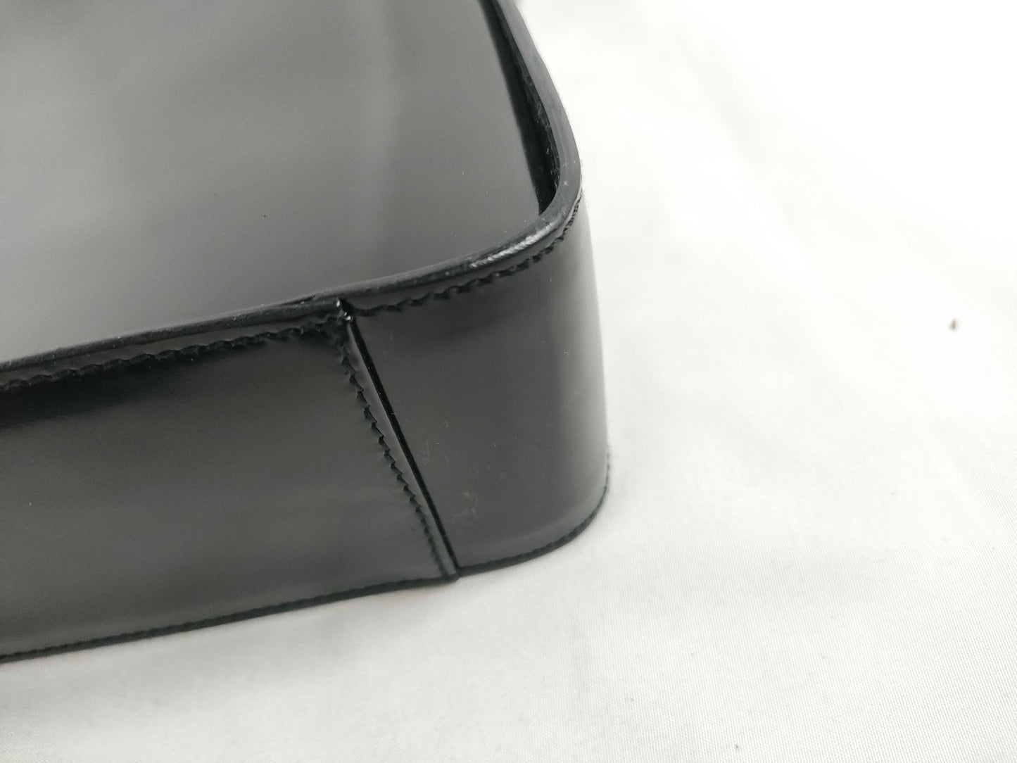 GUCCI G Logo One-Shoulder Bag 001.3032 Black Leather Shoulder Bag