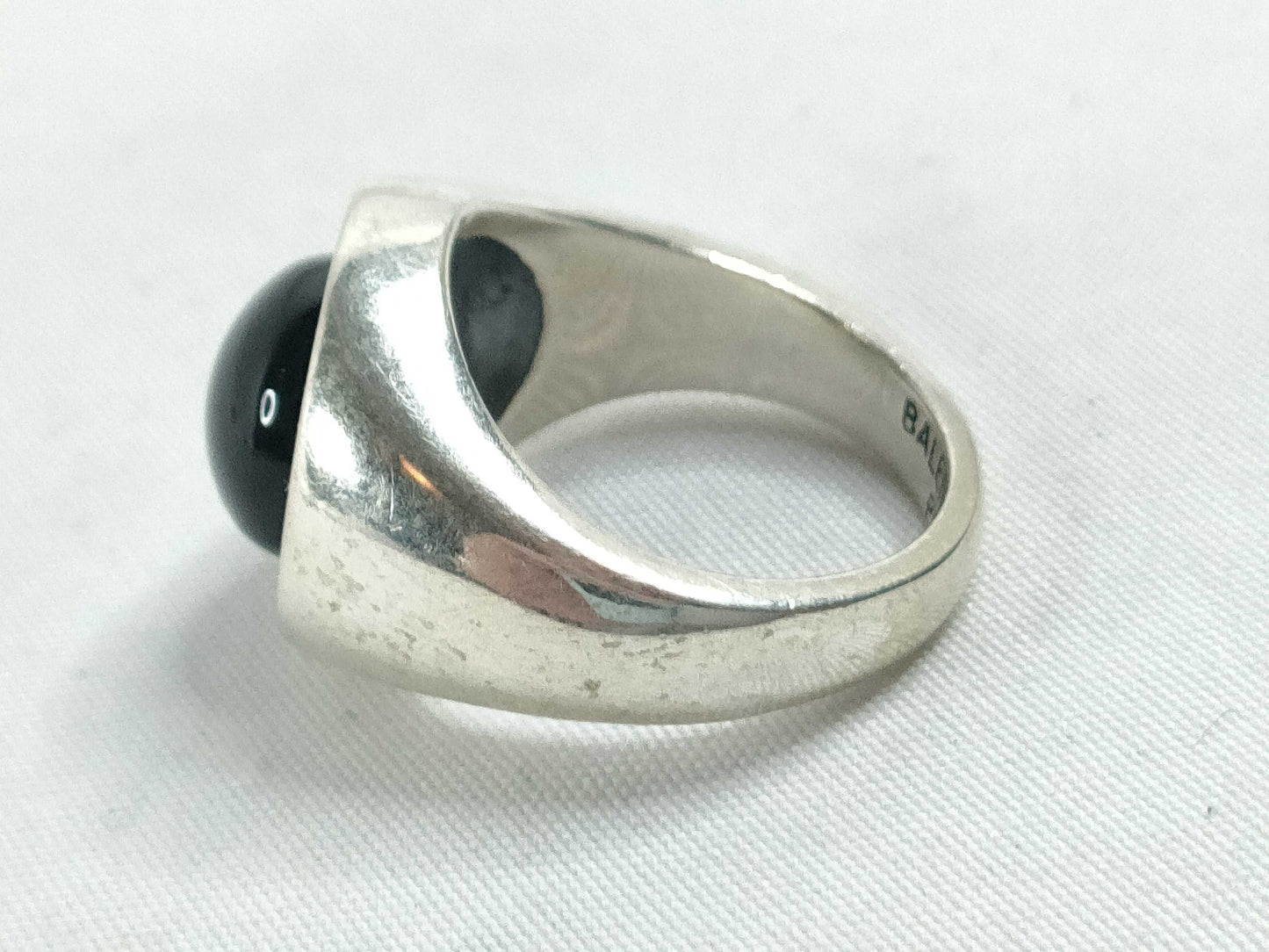 BALENCIAGA BALENCIAGA Ring Set with Black Stones, 925, Total Weight 68.3g