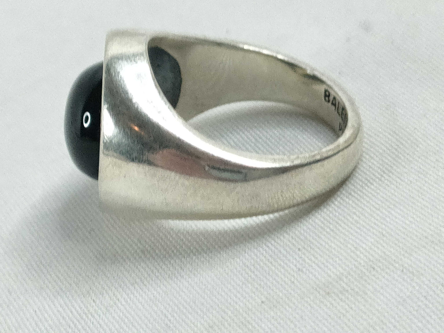 BALENCIAGA BALENCIAGA Ring Set with Black Stones, 925, Total Weight 68.3g