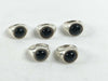 BALENCIAGA BALENCIAGA Ring Set with Black Stones, 925, Total Weight 68.3g