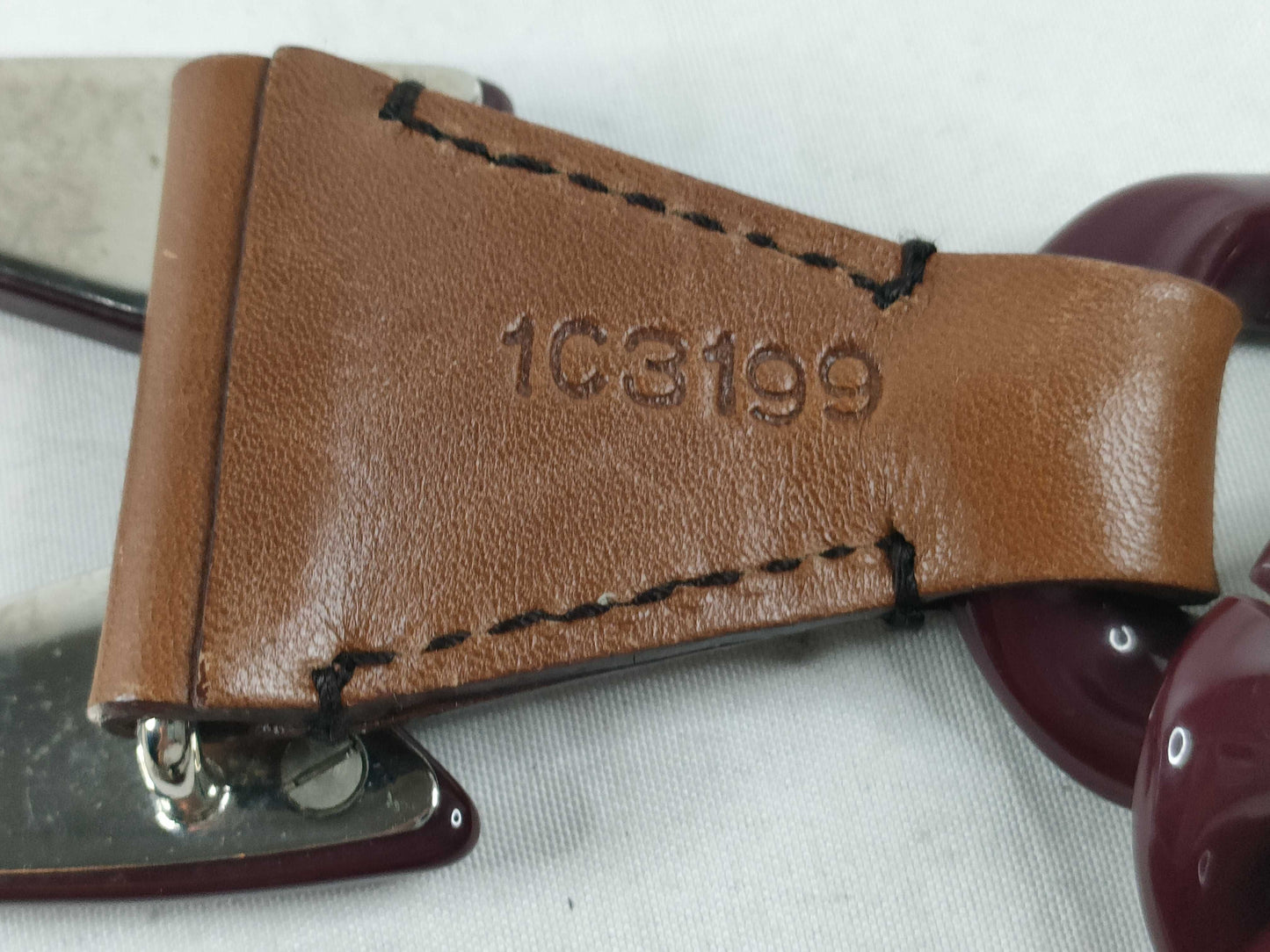 PRADA PRADA Belt Plastic Chain/Rubber Brown Belt