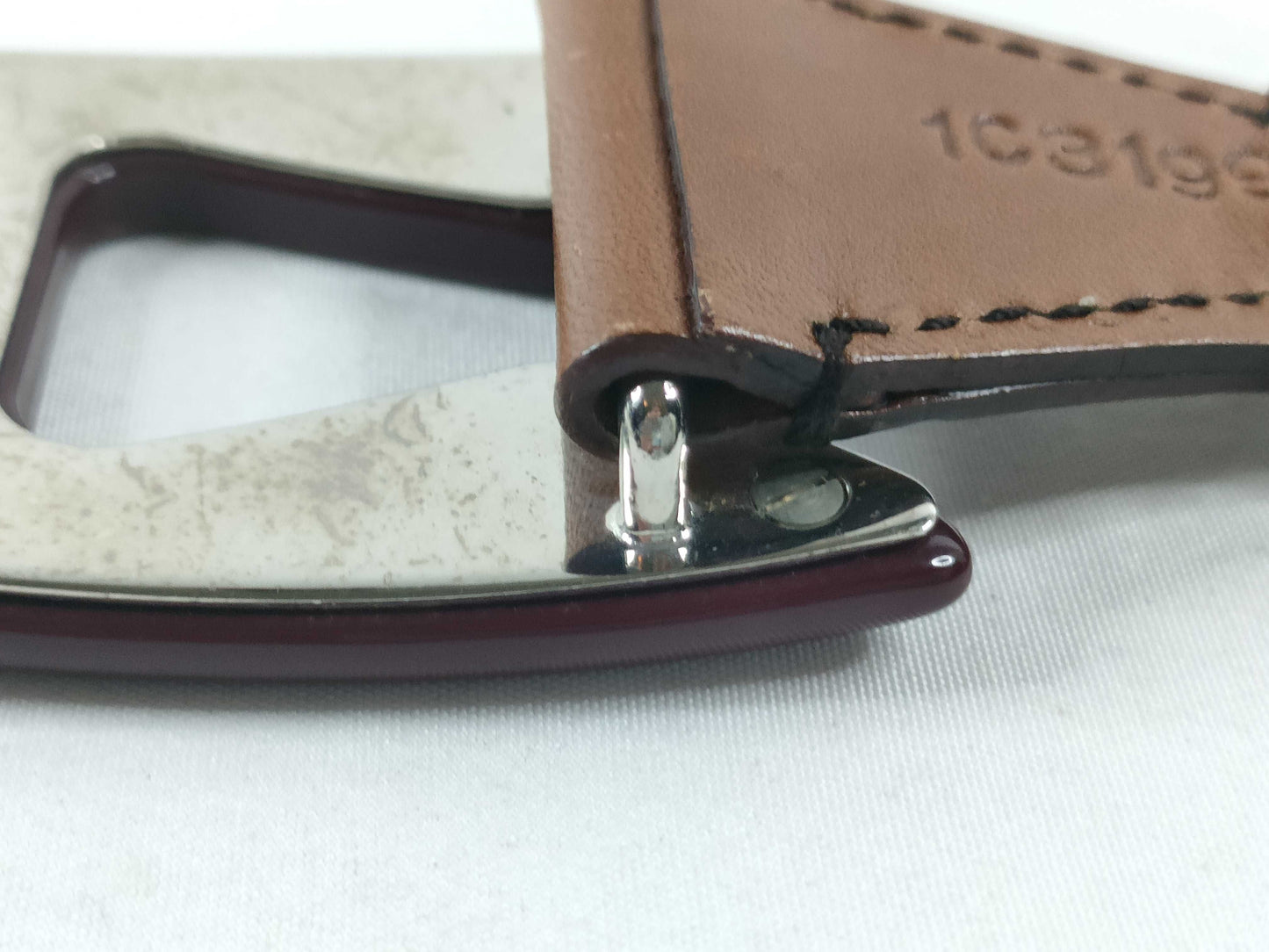 PRADA PRADA Belt Plastic Chain/Rubber Brown Belt