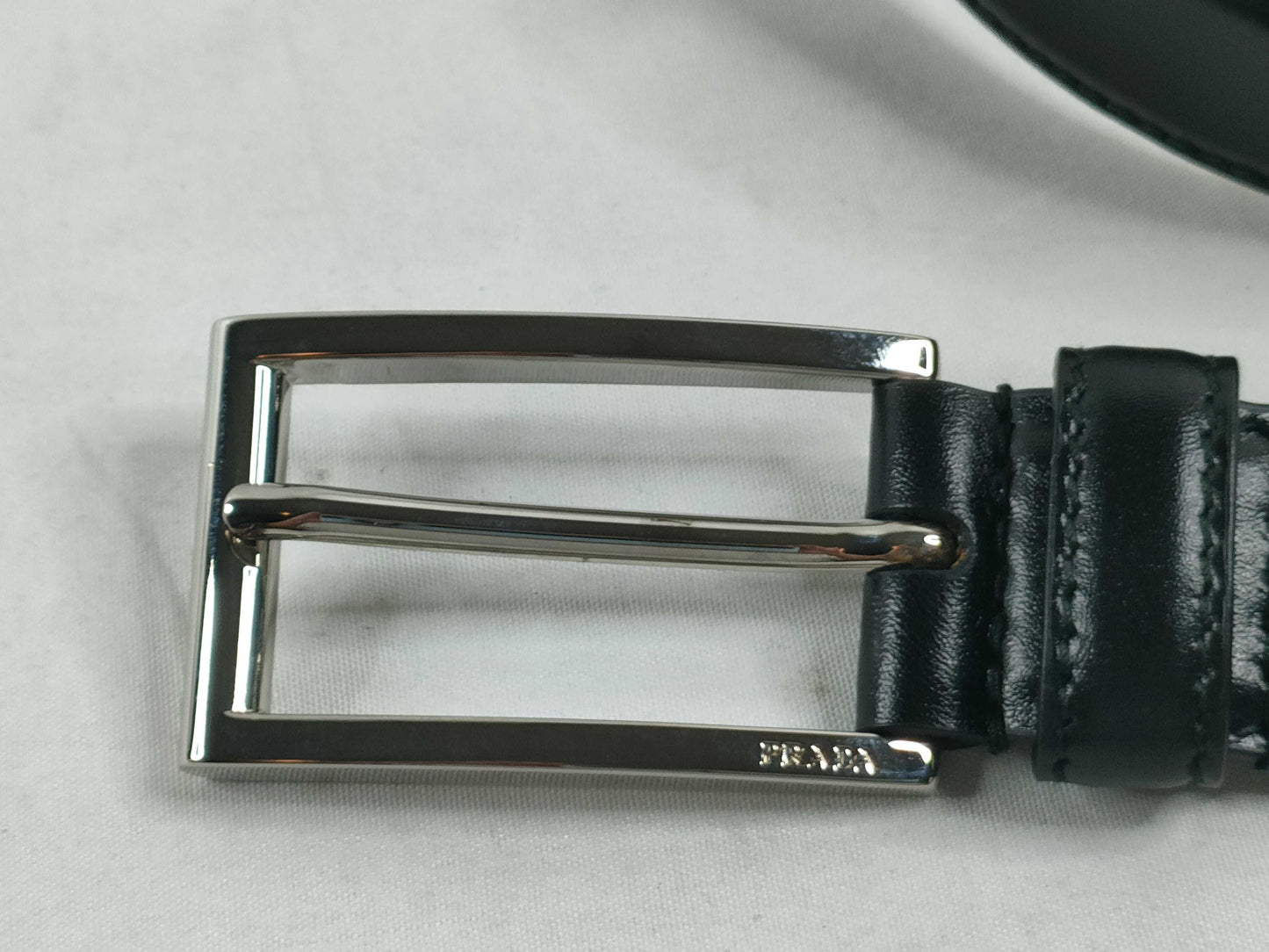 PRADA PRADA Belt Black Leather Belt