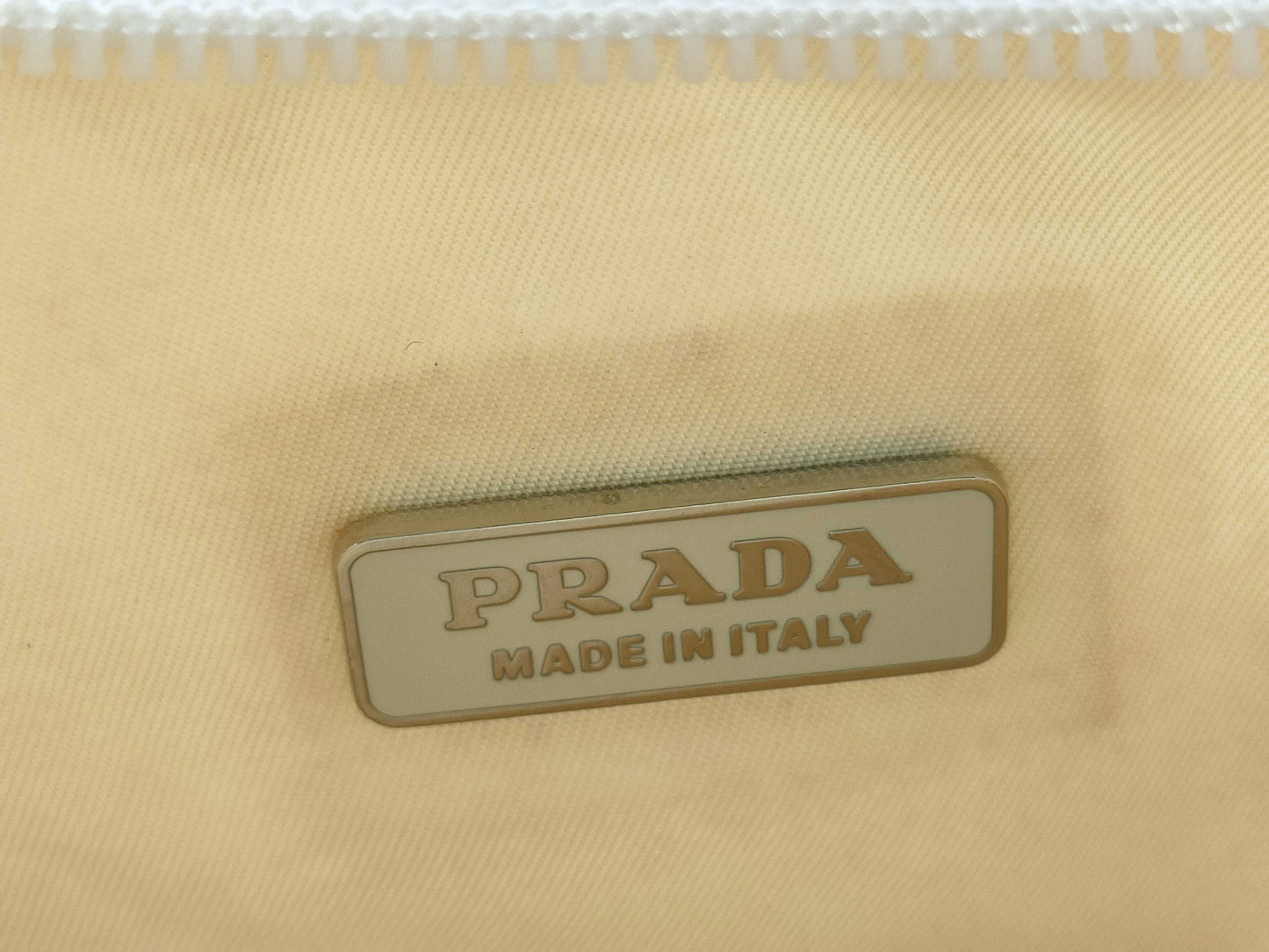 PRADA Nylon Prada One-Shoulder Beige Tessuto MV515 Card Shoulder Bag