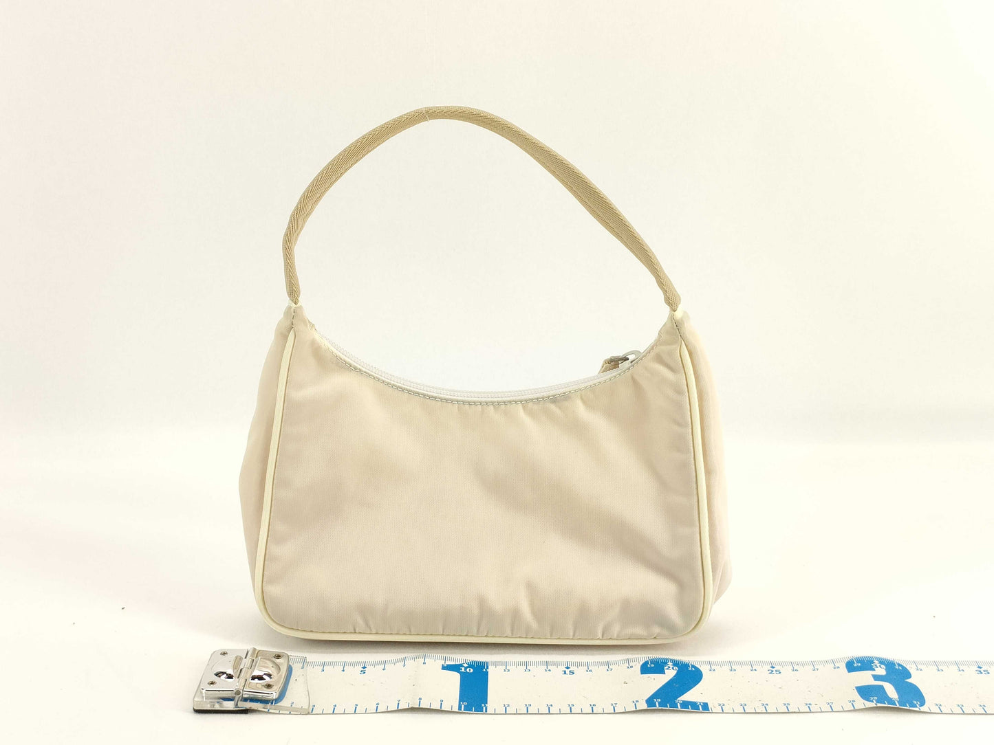 PRADA Nylon Prada One-Shoulder Beige Tessuto MV515 Card Shoulder Bag