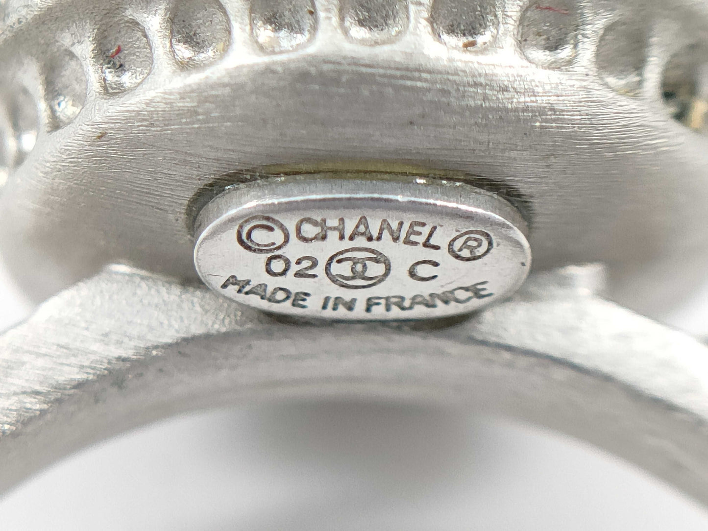 CHANEL CHANEL Plated Ring Opal Style/Silver Plated 02C Ring