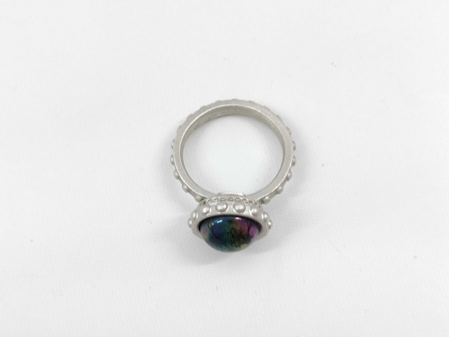 CHANEL CHANEL Plated Ring Opal Style/Silver Plated 02C Ring