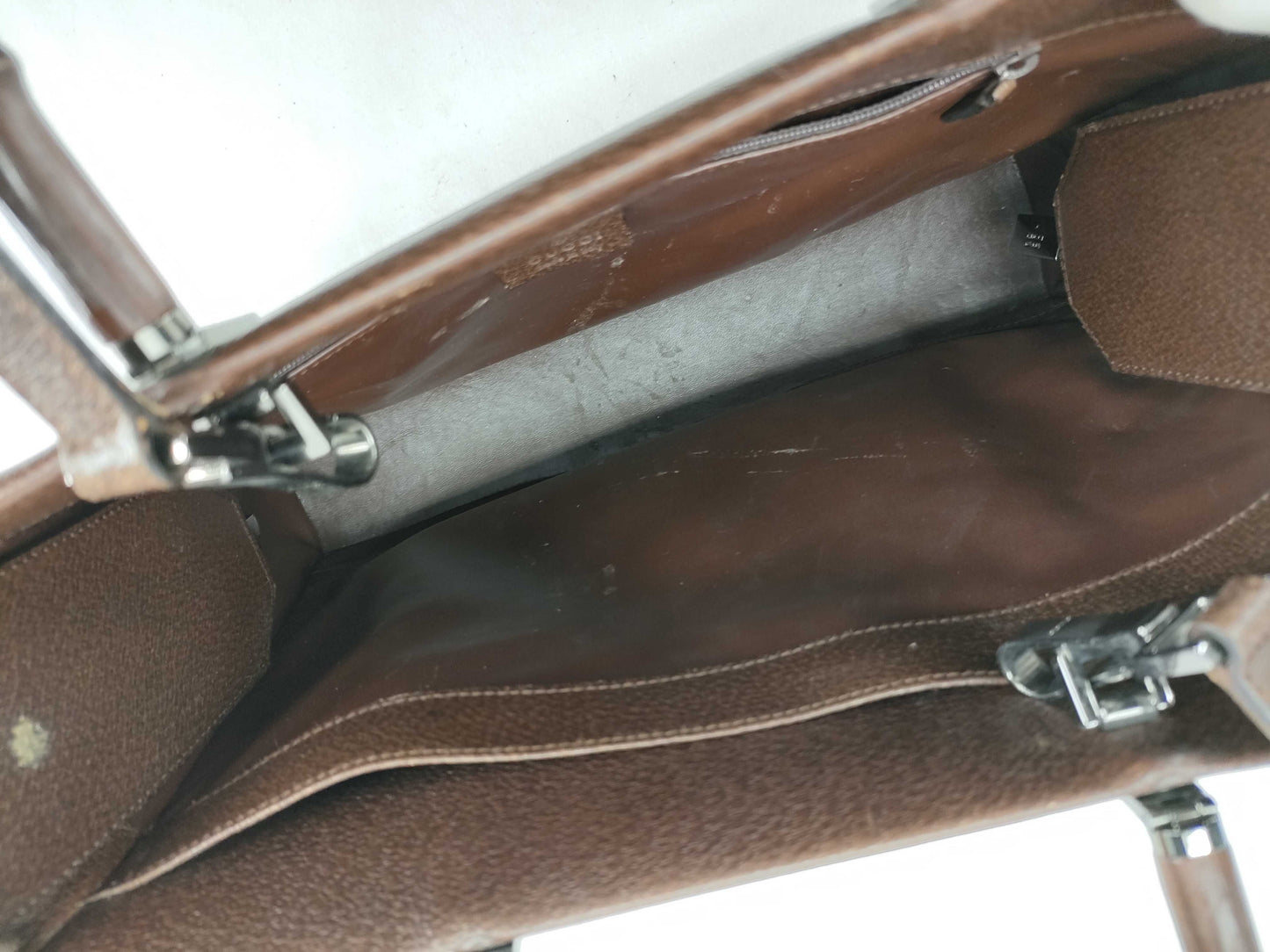 GUCCI Bamboo 2-Way Bag 002~ Brown Leather Handbag