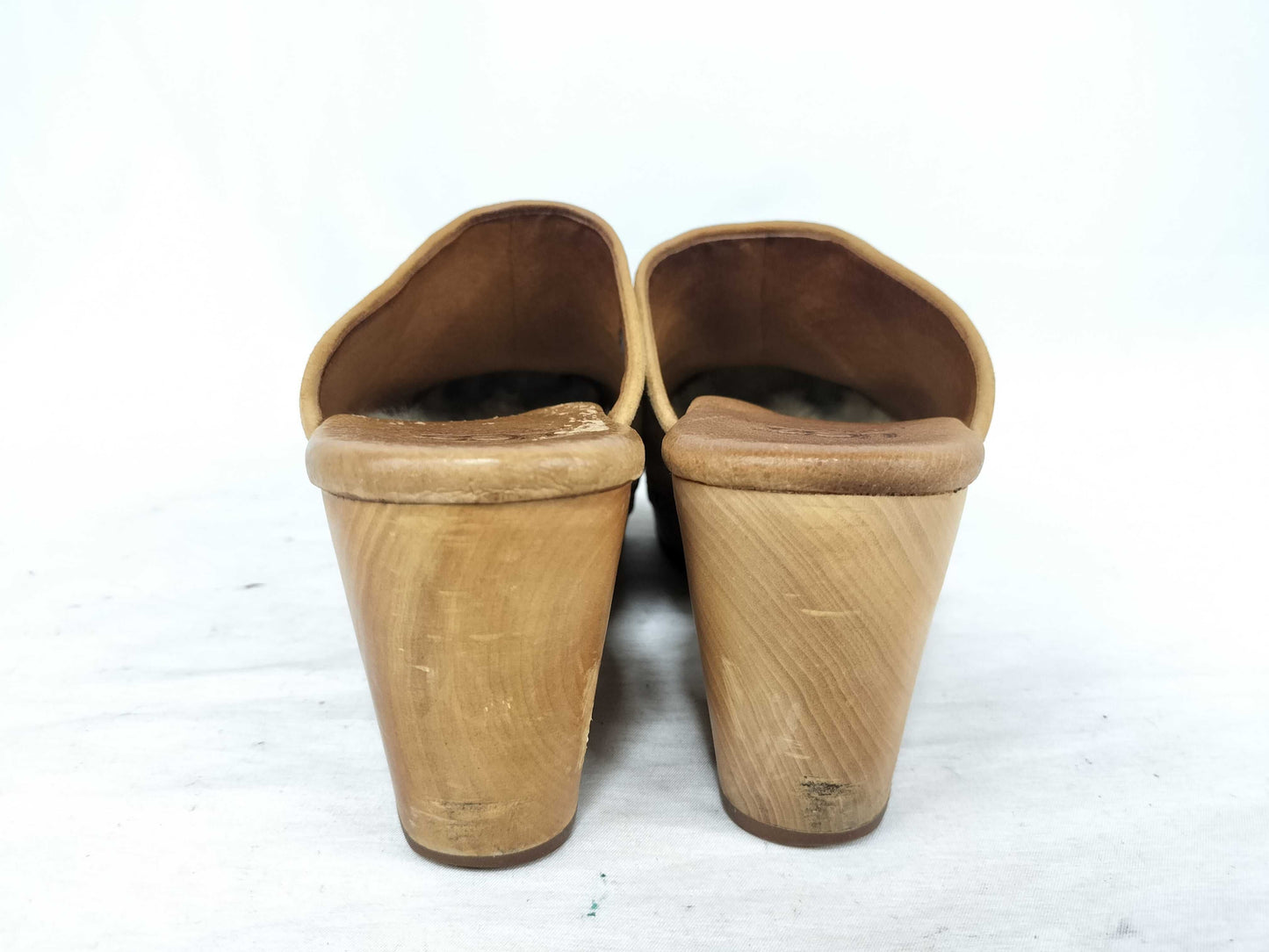 UGG Women's Brown Wood Sole Mule Sandals