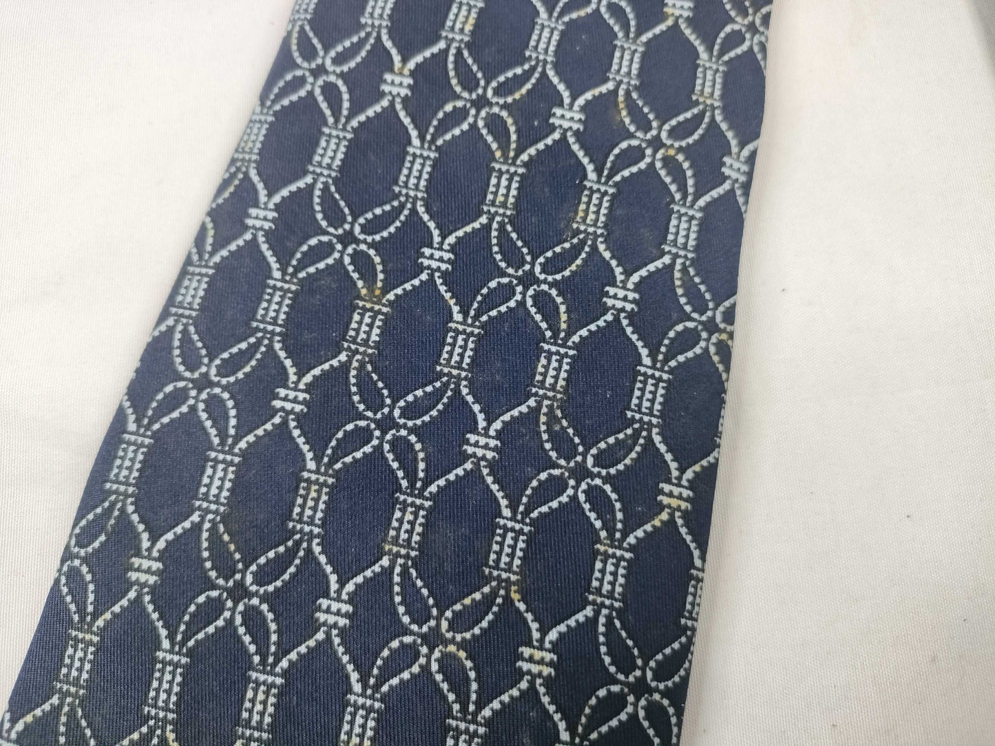HERMES Hermes Tie Navy/With Tag Other Accessories