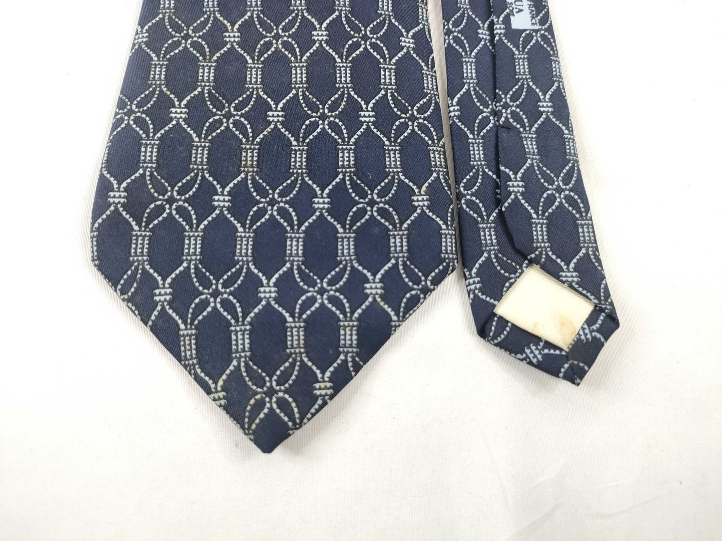 HERMES Hermes Tie Navy/With Tag Other Accessories
