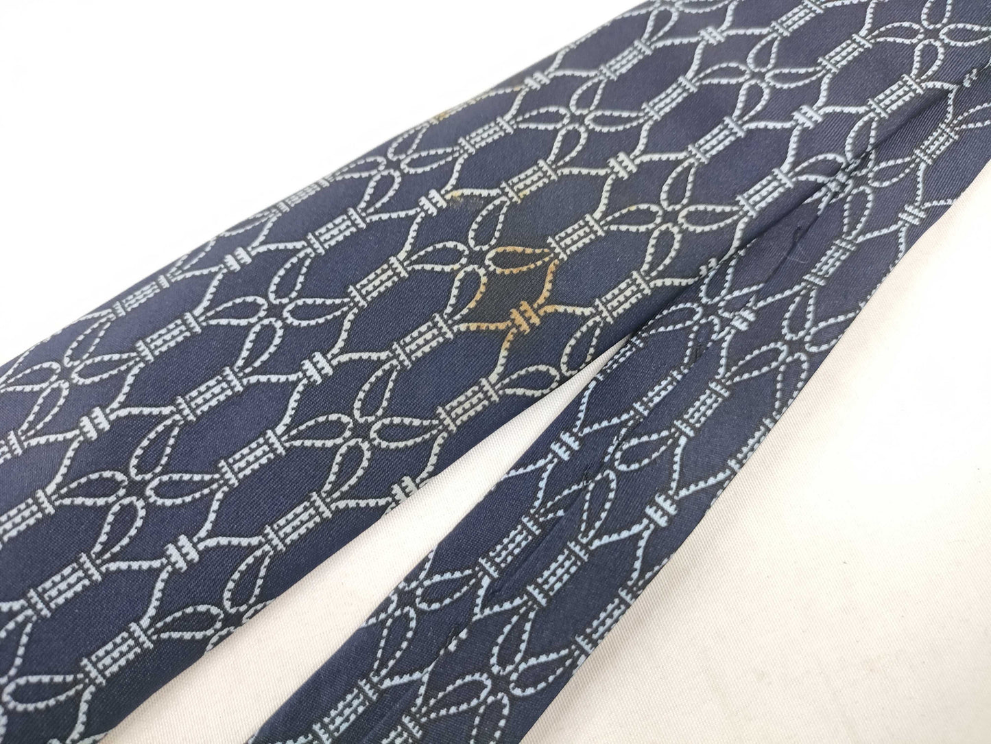HERMES Hermes Tie Navy/With Tag Other Accessories