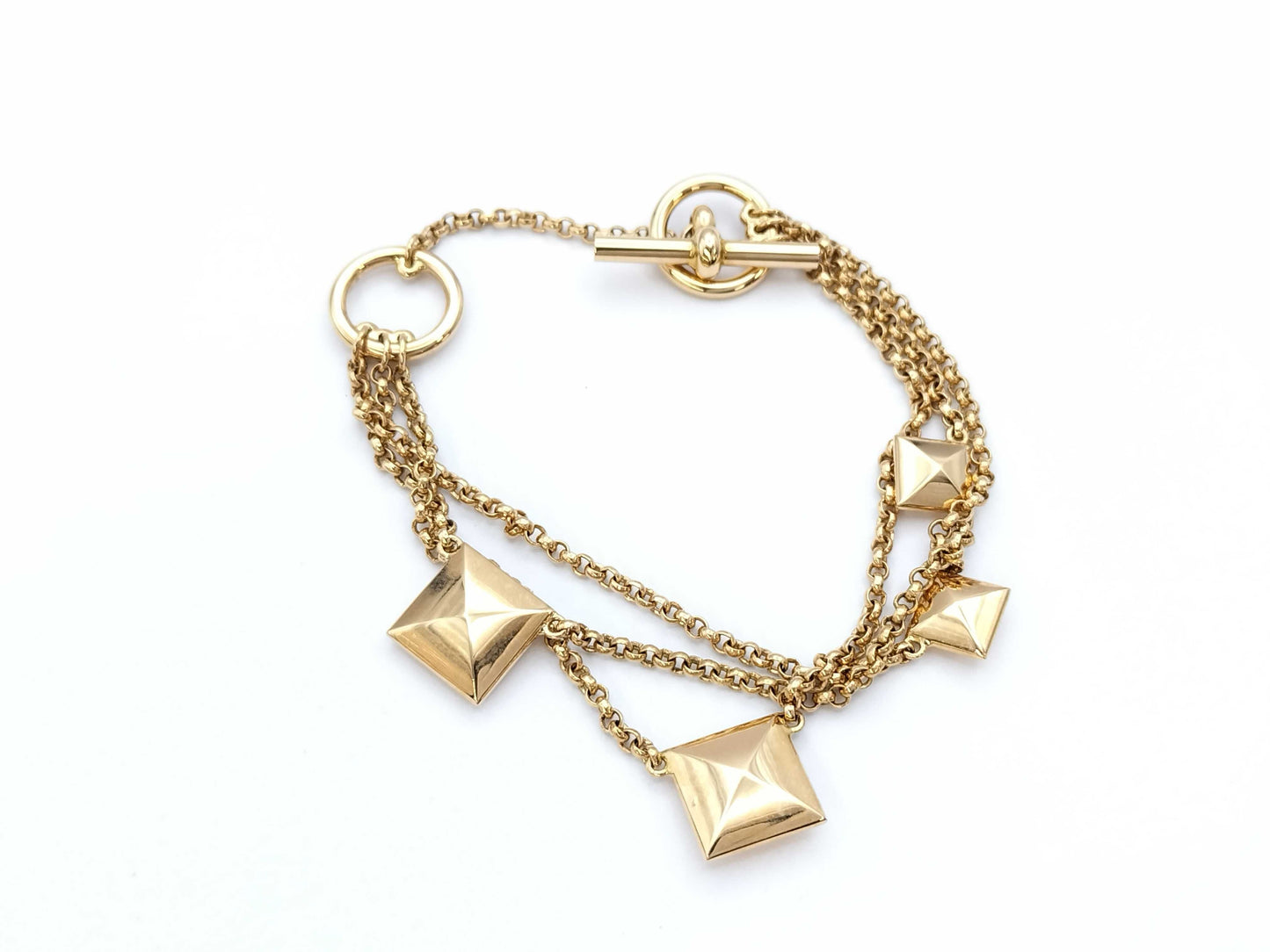 HERMES Clou de H #15 PG Au750 19.2g Bracelet/Bangle