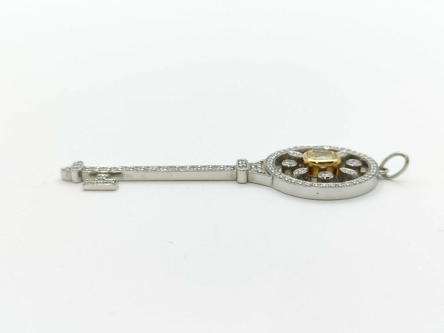 Tiffany & Co. Kaleidoscope Key Pendant with 0.49ct Diamonds, PT950/Au750, 8.5g