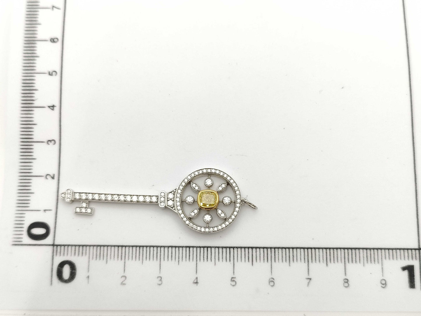 Tiffany & Co. Kaleidoscope Key Pendant with 0.49ct Diamonds, PT950/Au750, 8.5g