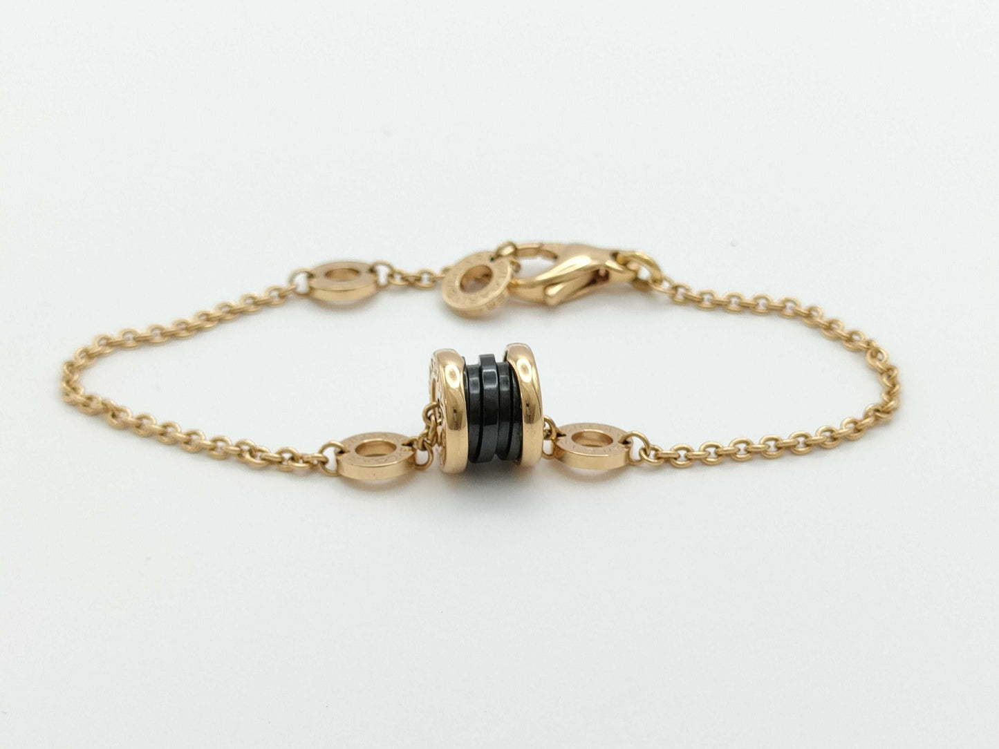 BVLGARI B.zero1 Element SM Black Ceramic PG Au750 6.4g Bracelet/Bangle
