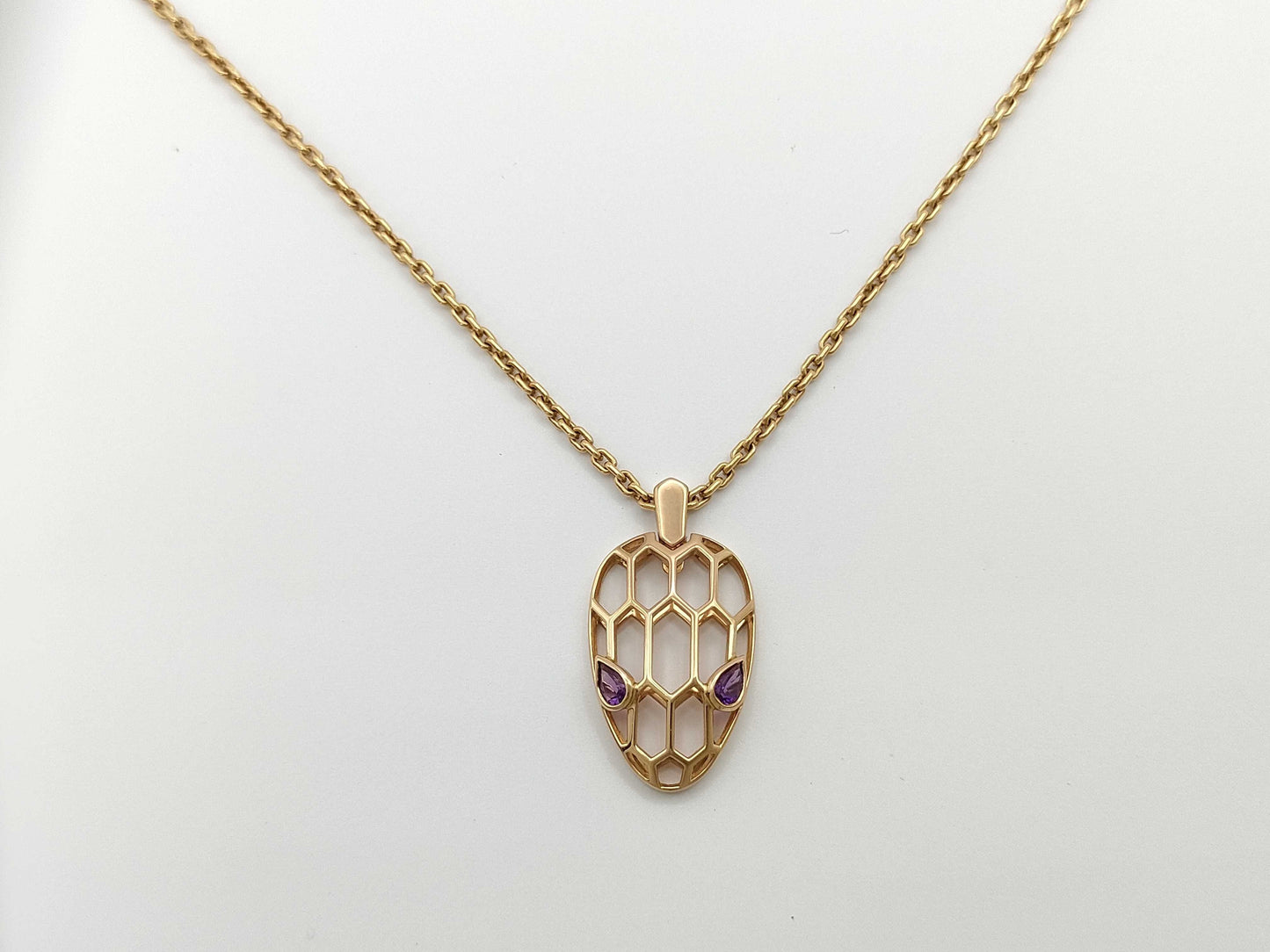 BVLGARI Serpenti Colored Stone Necklace in PG and Au750, 10.8g