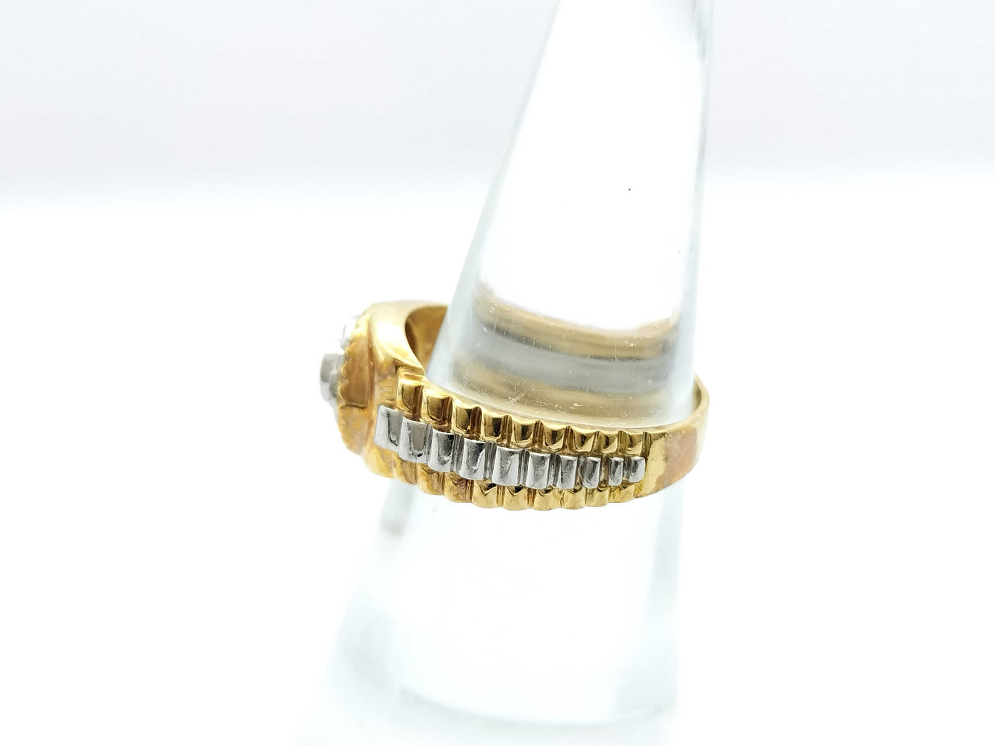 Diamond K18/PT900 5.6g Ring